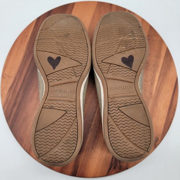 Sperry Top Sider Authentic Original Gray Leather Linen Preppy Slip On Boat Shoe - Picture 11 of 14